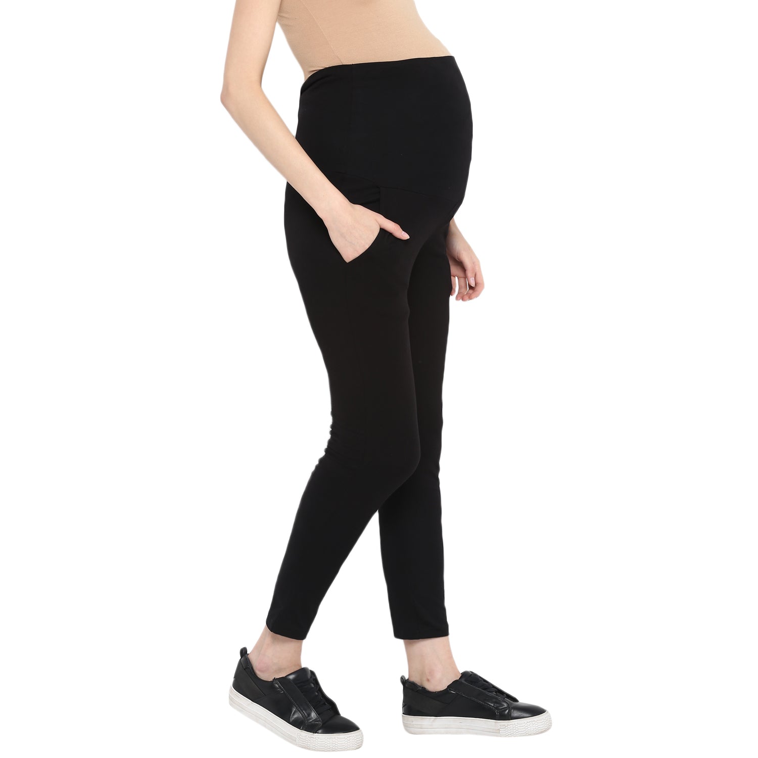 *New* Motherhood Maternity Black Maternity Pants with Raised Black Dots |  New With Tags - Size Small